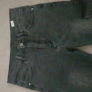 Grey High Rise Leg Zipper Jeans